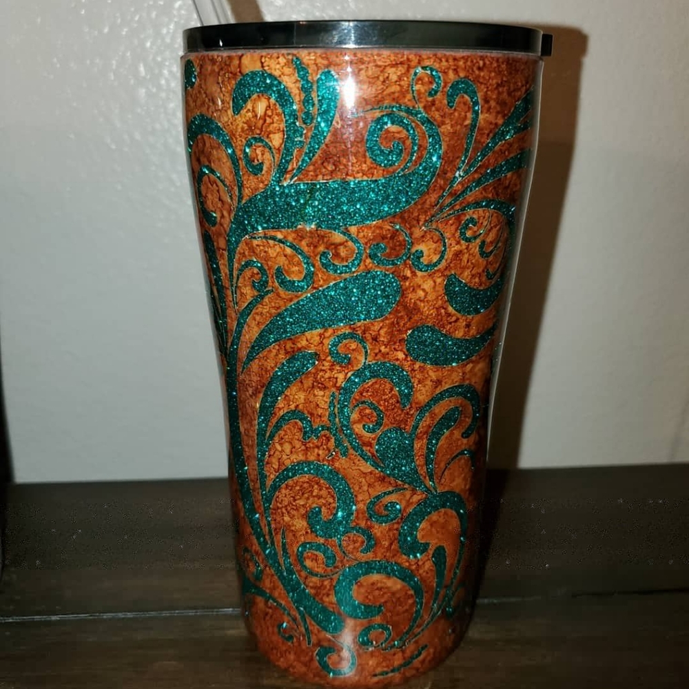 SOLD!  20oz Custom Glitter Tumbler